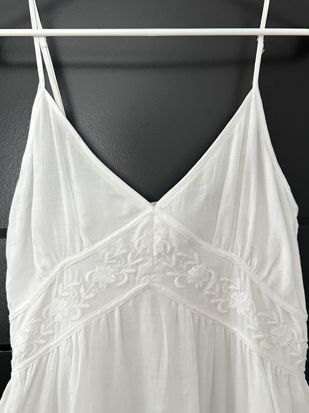 J.Crew Embroidered Midi Dress in Ramie Size 4 - Picture 5 of 10